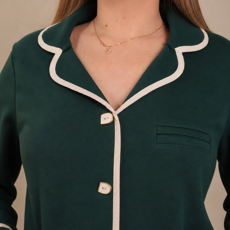 Héritage Camisón Verde - 100% Algodón Peruano Tangüis