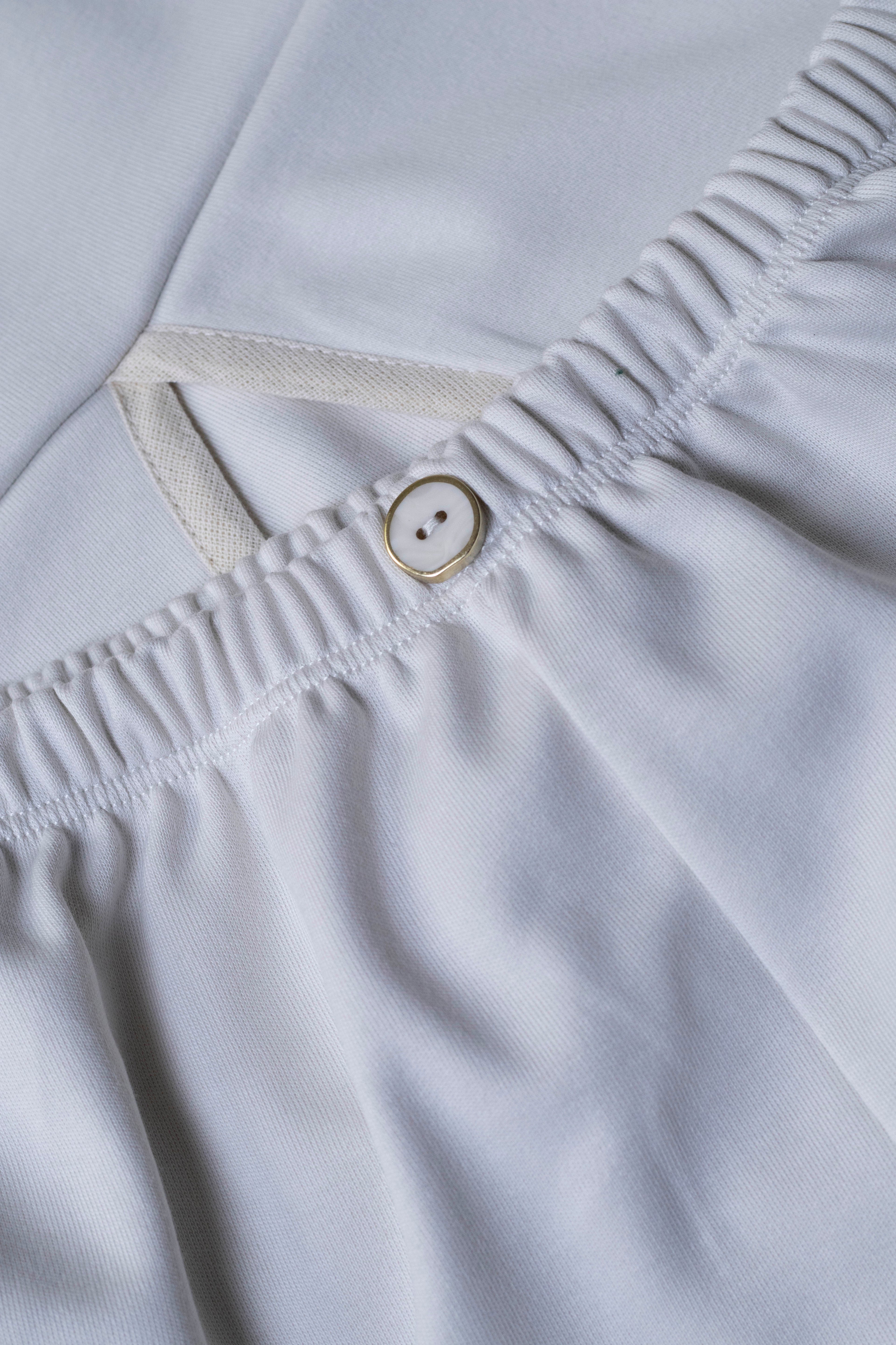 Dentelle Pijama Blanco Hueso - 100% Algodón Peruano Tangüis