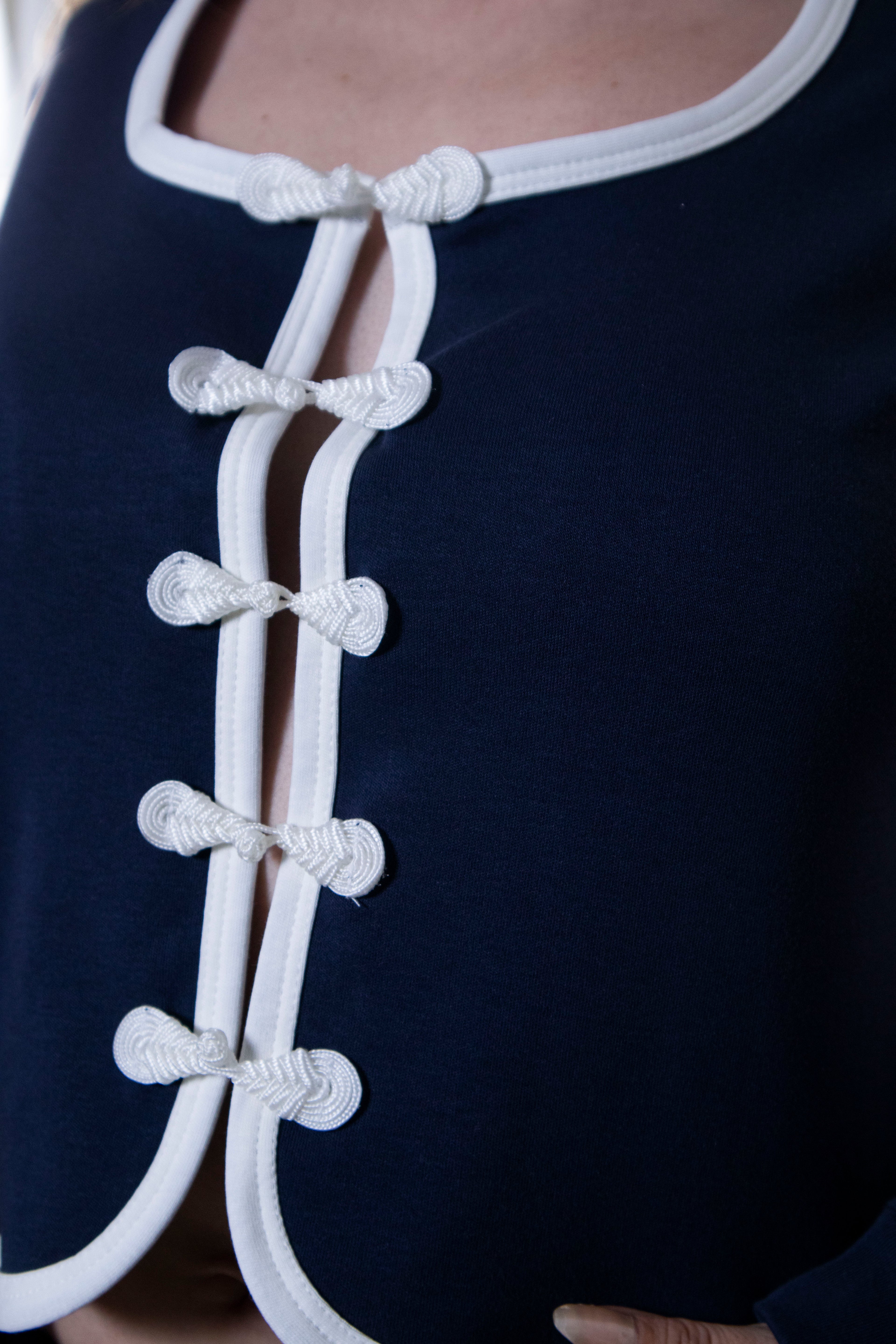 Douceur Pijama Azul Navy - 100% Algodón Peruano Tangüis