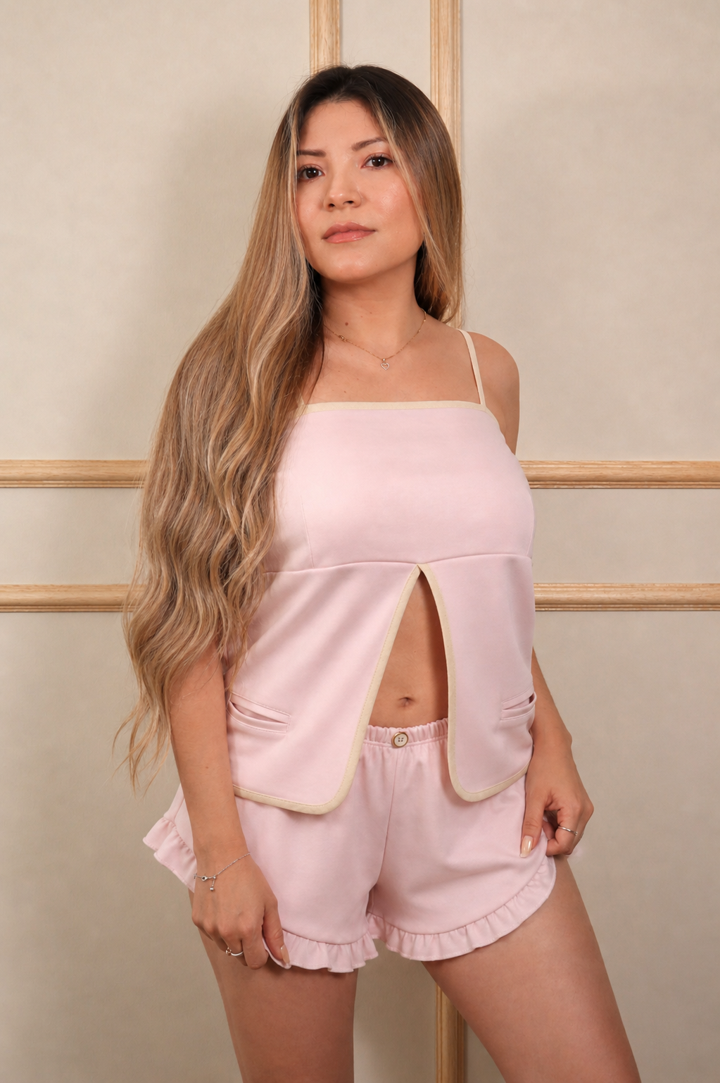Dentelle Pijama Baby Rose - 100% Algodón Peruano Tangüis