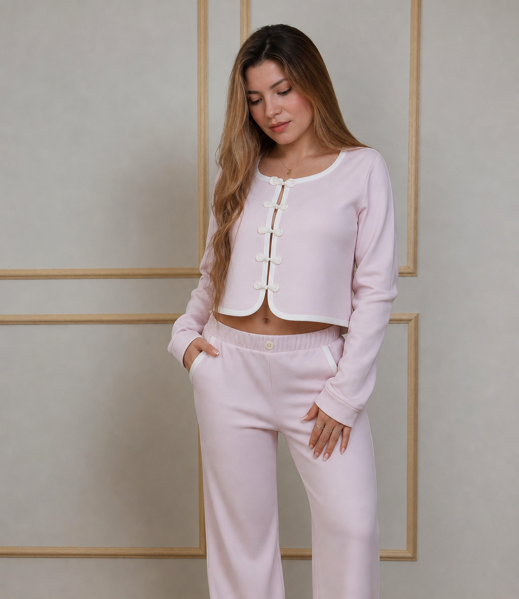 Douceur Pijama Baby Rose - 100% Algodón Peruano Tangüis