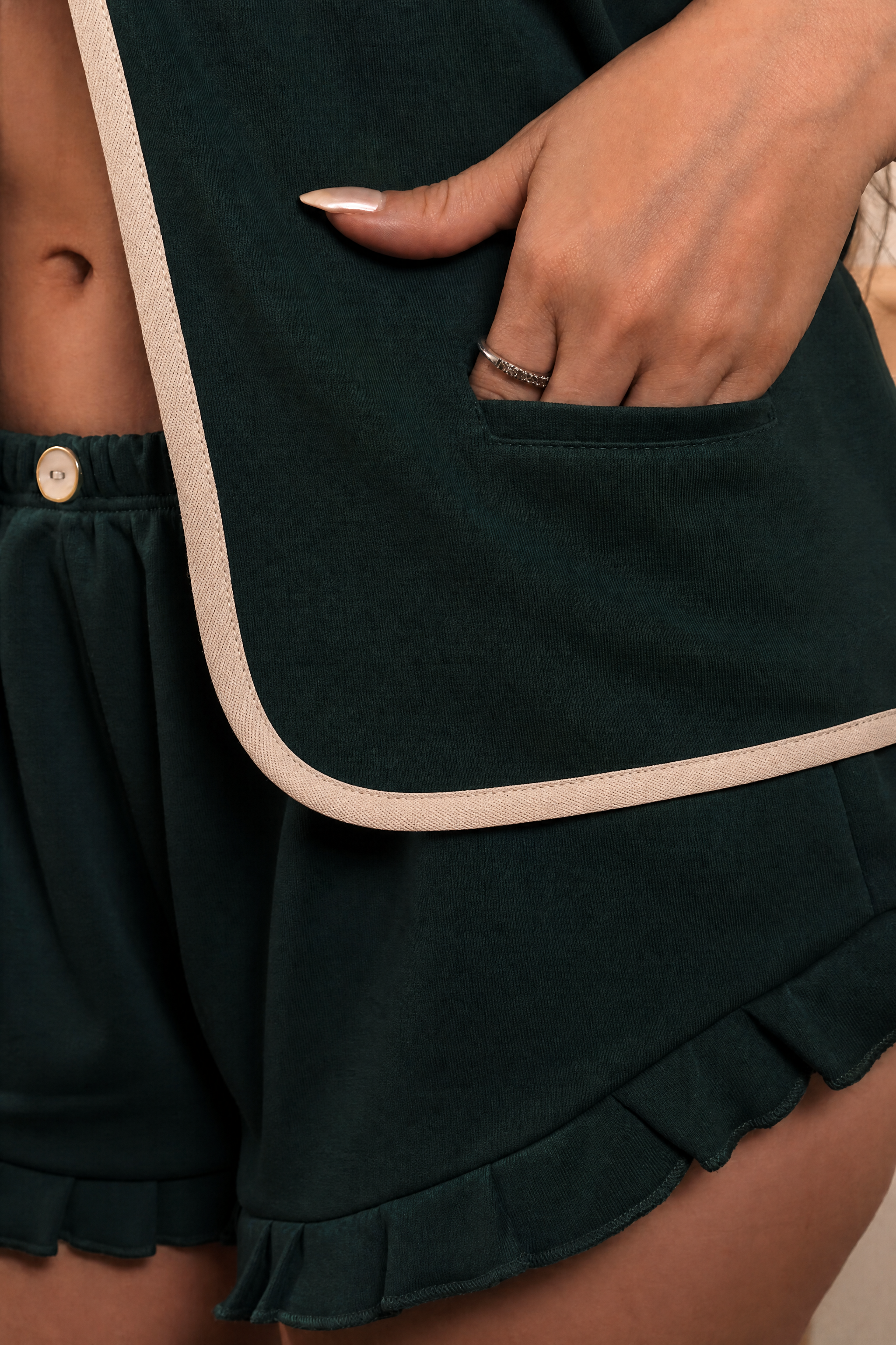 Dentelle Pijama Verde - 100% Algodón Peruano Tangüis