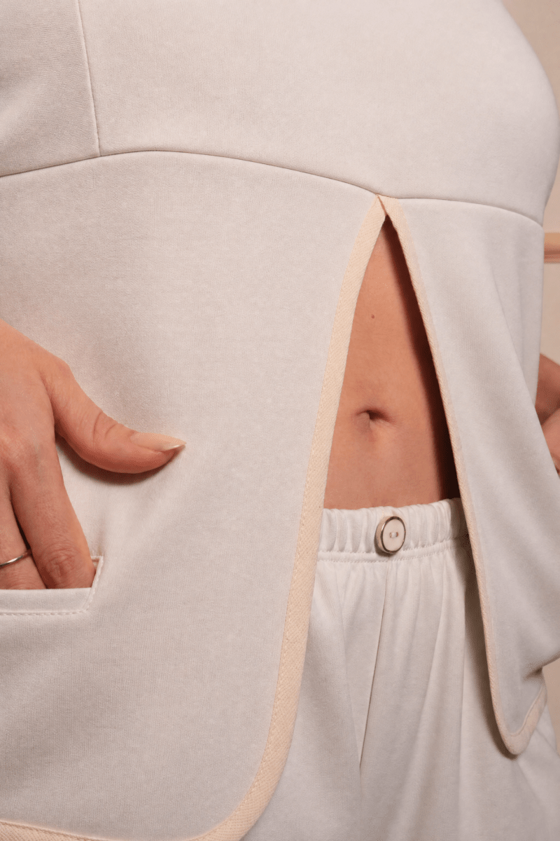 Dentelle Pijama Blanco Hueso - 100% Algodón Peruano Tangüis - FormosusDentelle Pijama Blanco Hueso - 100% Algodón Peruano Tangüis