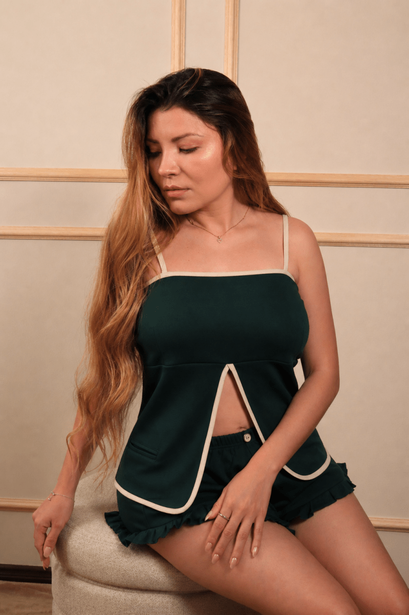 Dentelle Pijama Verde - 100% Algodón Peruano Tangüis - FormosusDentelle Pijama Verde - 100% Algodón Peruano Tangüis
