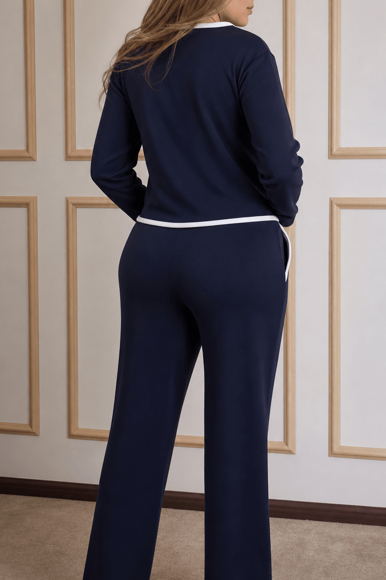 Douceur Pijama Azul Navy - 100% Algodón Peruano Tangüis - FormosusDouceur Pijama Azul Navy - 100% Algodón Peruano Tangüis