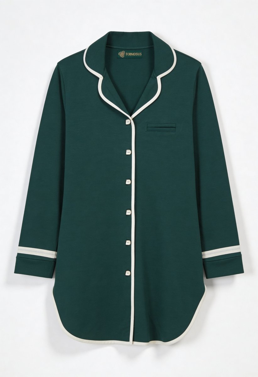 Héritage Camisón Verde - 100% Algodón Peruano Tangüis - FormosusHéritage Camisón Verde - 100% Algodón Peruano Tangüis